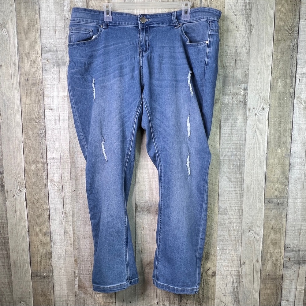 Jean’s Denim Size 20W Flawed Stretched out by Zipper 5 Pockets Blue Deni…